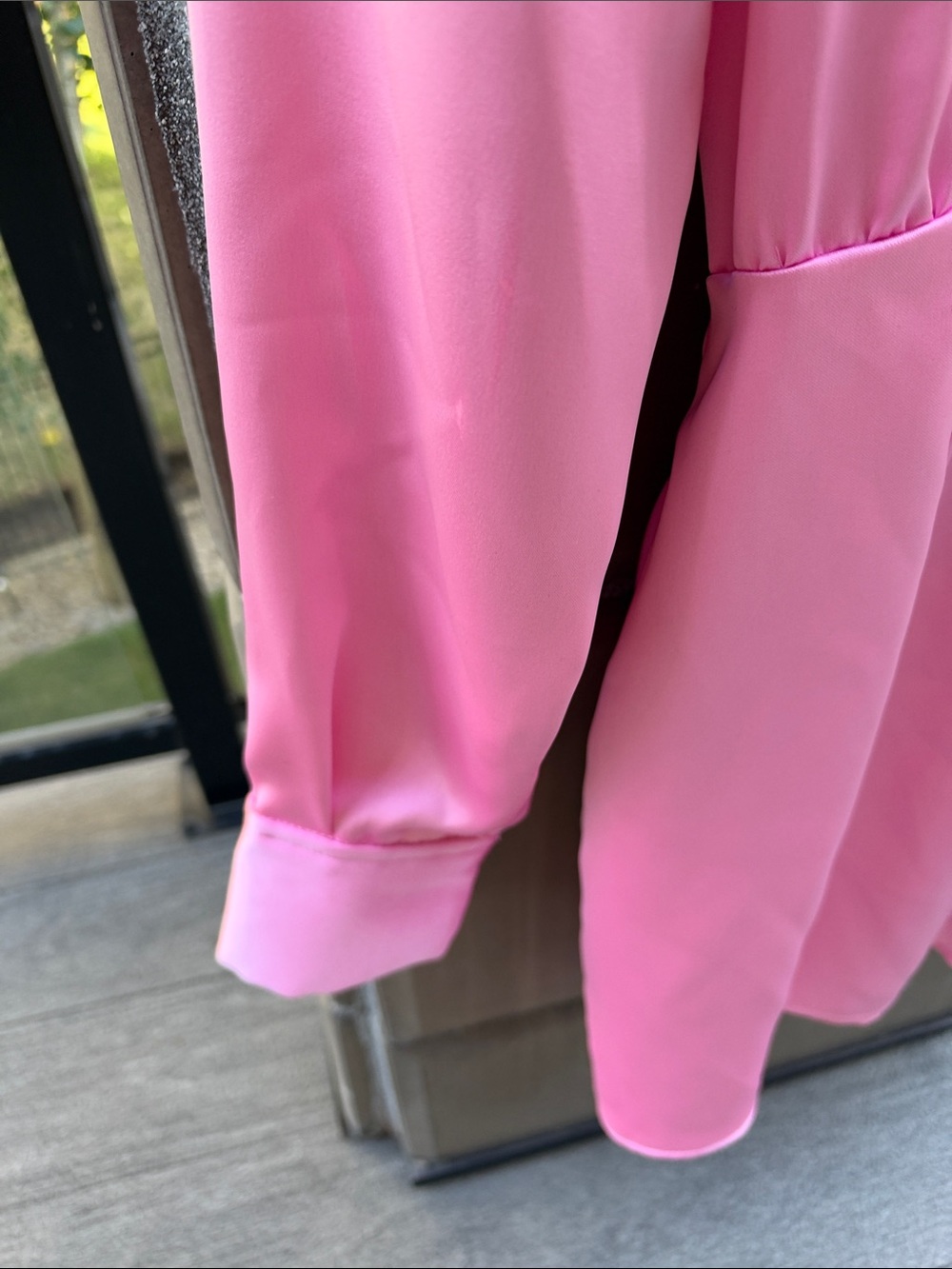 Zara Pink Satin Wrap Long Sleeve Dress - Picture 6 of 9